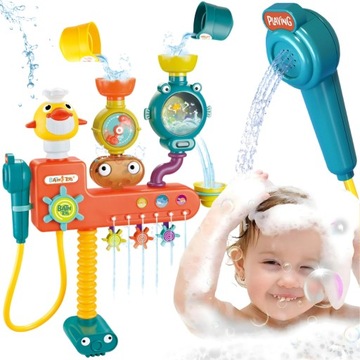 DUŻA ZABAWKA DO KĄPIELI WANNY WODY PRYSZNIC FONTANNA PRZELEWOWA WOOPIE BABY