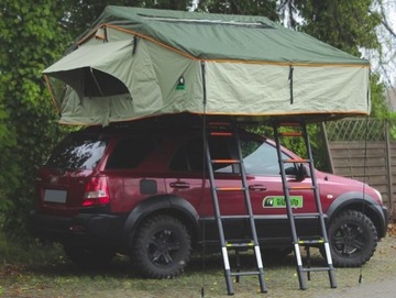 Палатка на крышу Wild Camp Hudson 220 серая - автомобильная палатка