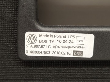 фото thumb №9, Vw touran ii 5ta ролета багажника новая оригинал 2015-