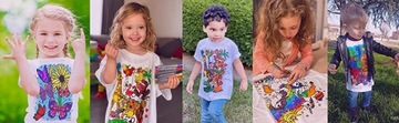 ФУТБОЛКА ДЛЯ СОБАК СОБАК С РАСКРАСКАМИ, футболка, 10 моющихся маркеров, 9-11 лет