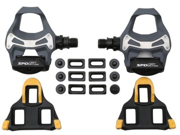 Shimano PD-R550 серые педали SPD-Sl + шипы SH11