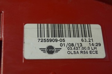 фото thumb №6, Лампа лівий зад mini cooper r56 7255909 s935