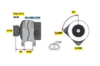 Генератор renault clio 1,5dci відновлений Доставка, фото thumb