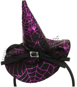 STRÓJ PAJĘCZARKA KOSTIUM CZAROWNICA WIEDŹMA ZESTAW HALLOWEEN 4 cz