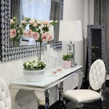 Glamour Стеклянная консоль Ludwik Silver Туалетный столик