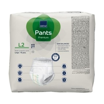 БРЮКИ АБСОРБЕНТНЫЕ, без застежки, впитывающие, удобные, ABENA PANTS L2, не спадают, 15 шт.