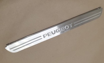 фото thumb №1, Планка пороговая накладка перед хром peugeot 407 оригинальный номер