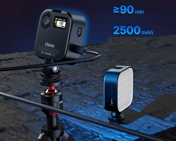 Lampa LED Ulanzi U60 RGB na Magens Klips 1/4'' ISO do Telefon Aparat Kamera