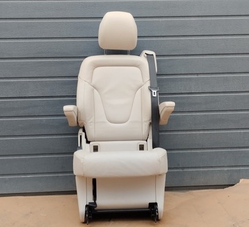 фото thumb №6, Сиденье пассажира ii ряд задний зад mercedes v-klasa w447 кожа кремовый eu