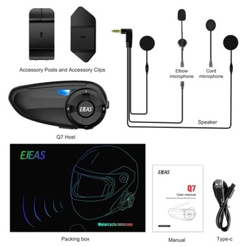 Мотоциклетный шлем EJEAS Q8, предназначенный для внутренней связи BT, 1 шт.