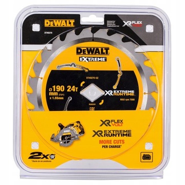 DEWALT Дисковая пила по дереву 190 мм 24z DT40270