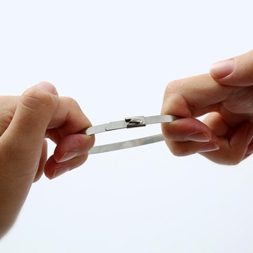 100 sztuk opasek kablowych ze stali nierdzewnej Elementy metalowe wielokrotnego użytku 4,6 mm x 150 mm