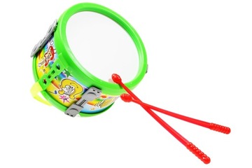 MAŁY BĘBENEK PERKUSJA POLSKI 15 CM + PAŁECZKI
