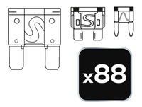 фото thumb №9, Набор предохранителей автомобильных, коробка, 88 sztuk, 3 типы