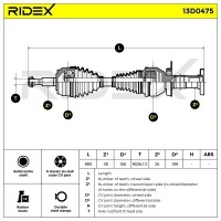 фото thumb №2, Приводной вал приводная ridex 13d0475
