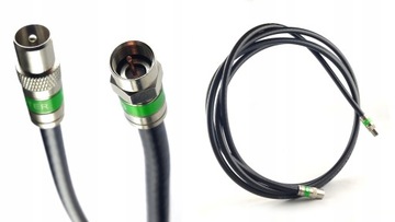 Готовый кабель DVB-T, разъем F – ТВ-вилка, обжатый, 0,5 м