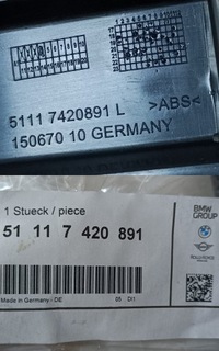 фото thumb №9, Bmw 8 g14 g15 g16 направляющая направляющая кронштейн бампер левый перед 51117420891