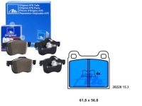 Купить Комплект тормозных колодок тормозных ate 823698151a 1716981, фото thumb