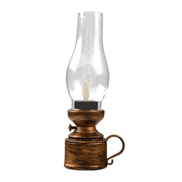 ELEKTRONICZNA LAMPA NAFTOWA BEZPŁOMIENIOWY KLOSZ OLEJOWY LAMPKA NOCNA