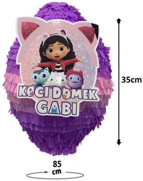 PINIATA URODZINOWA KOCI DOMEK GABI GABBY DOLLHOUSE PANDUŚ PREZENT 85cm