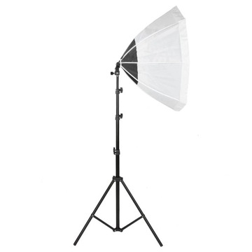 2x Lampa studyjna softbox PÓŁKULISTY żarówka 170W