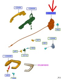 фото thumb №1, Замок дверь перед rh ford ka mk2 2008-16