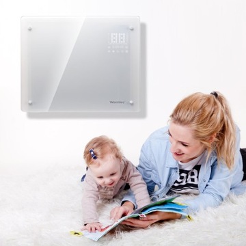 Электрический радиатор для ванной комнаты с ЖК-дисплеем 1000 Вт Warmtec WiFi белый