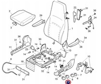 фото thumb №2, Кнопка регулировки наклона сиденье scania r