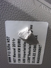 фото thumb №16, Bmw f10 sedan заднє сидіння спинка сидіння сидіння середина салон сіра шкіра