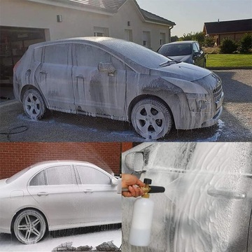 ZESTAW CZYSZCZENIE PISTOLET PIORĄCY 1L DLA MYJKA AUTA WYSOKOCIŚNIENIOWA