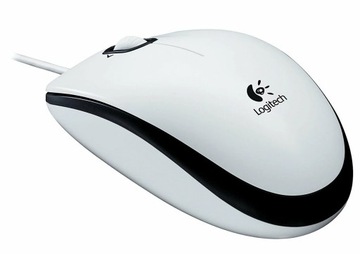 Проводная мышь Logitech M100 белого цвета с белым сенсором