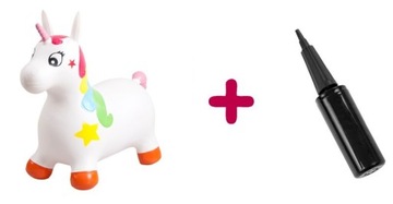 Джемпер детский резиновый UNICORN 60 см, белый с цветным, для прыжков с одной стороны на другую