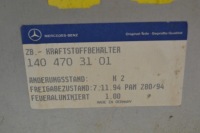 Бак топлива bak mercedes w140 c140 cl бензин 1404703101 Доставка, фото thumb