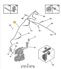 Шланг жидкость омывателя citroen c5 3 x7 6439j0 psa оригинальный номер оригинал в Украине, фото thumb