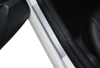 фото thumb №12, Накладки na пороги молдинг плівка карбон сріблястий