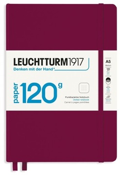 Блокнот LEUCHTTURM1917 Блокнот среднего формата A5 Dot 120, журнал с пулями