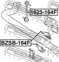 фото thumb №3, Втулка резиновый элемент стабилизатора bzsb-164f febest