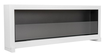 BIOKOMINEK S-Line 3D BOX z SZYBĄ 120 biały STOJĄCY