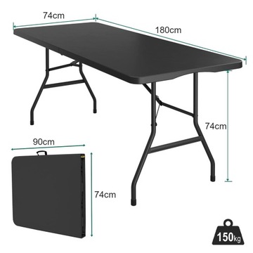 УСИЛЕННЫЙ СТОЛОВЫЙ СТОЛ, складной, GARDEN BANQUET PREMIUM, 180 см