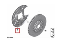 Купити Bmw 5 f10 передня частина left brake disc protection 34112284815 oem, фото thumb