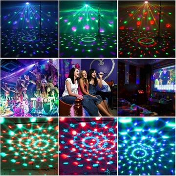 ПРОЕКТОР DISCO BALL, СВЕТОДИОДНЫЙ ОТРАЖАТЕЛЬ RGB