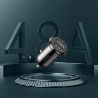 БЫСТРОЕ АВТОМОБИЛЬНОЕ ЗАРЯДНОЕ УСТРОЙСТВО BASEUS МОЩНОЕ БЫСТРОЕ АВТОМОБИЛЬНОЕ ЗАРЯДНОЕ УСТРОЙСТВО 2X USB 4.8A 5 В постоянного тока 12-24 В