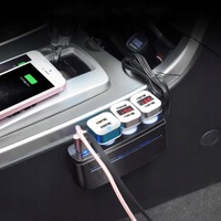 фото thumb №6, 3 разъём двойной зарядное устройство автомобильная usb qc