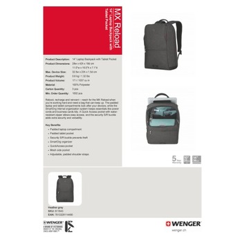Рюкзак WENGER MX Reload 14 дюймов 611643 SwissGear