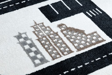 ДЕТСКИЙ КОВЕР FUN 120x170 см STREETS кремовый #O297