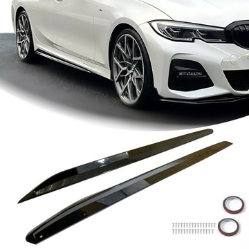 фото thumb №13, Накладка порогів bmw g20 g21 планки пороги бічні m набір чорний блиск