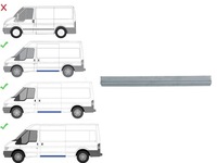 фото thumb №1, Ford transit 2000-2006 поріг ремкомплект ліва довга bazawysokość 170mm