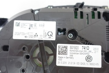 фото thumb №7, Спидометр приборы vw golf vii 7 5g 61592km 5g1920741d