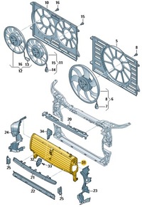 фото thumb №2, Корпус радіатор діафрагма жалюзі audi q5 fy