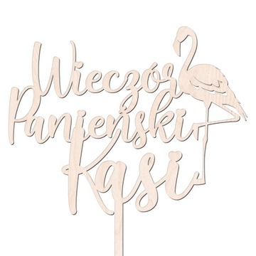 TOPPER WIECZÓR PANIEŃSKI IMIĘ FLAMING HAWAJE NAPIS